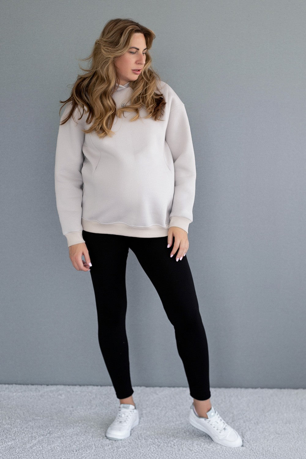 Утеплені легінси для вагітних 646 black