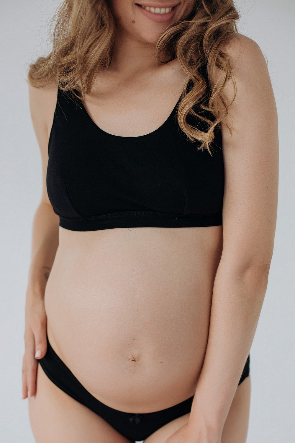 Бавовняний топ для годуючих мам 822 black