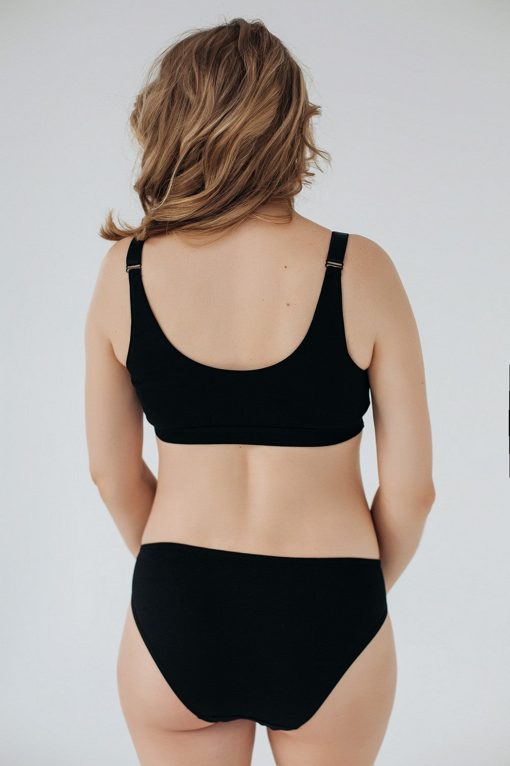 Хлопковый топ для кормящих мам 822 black