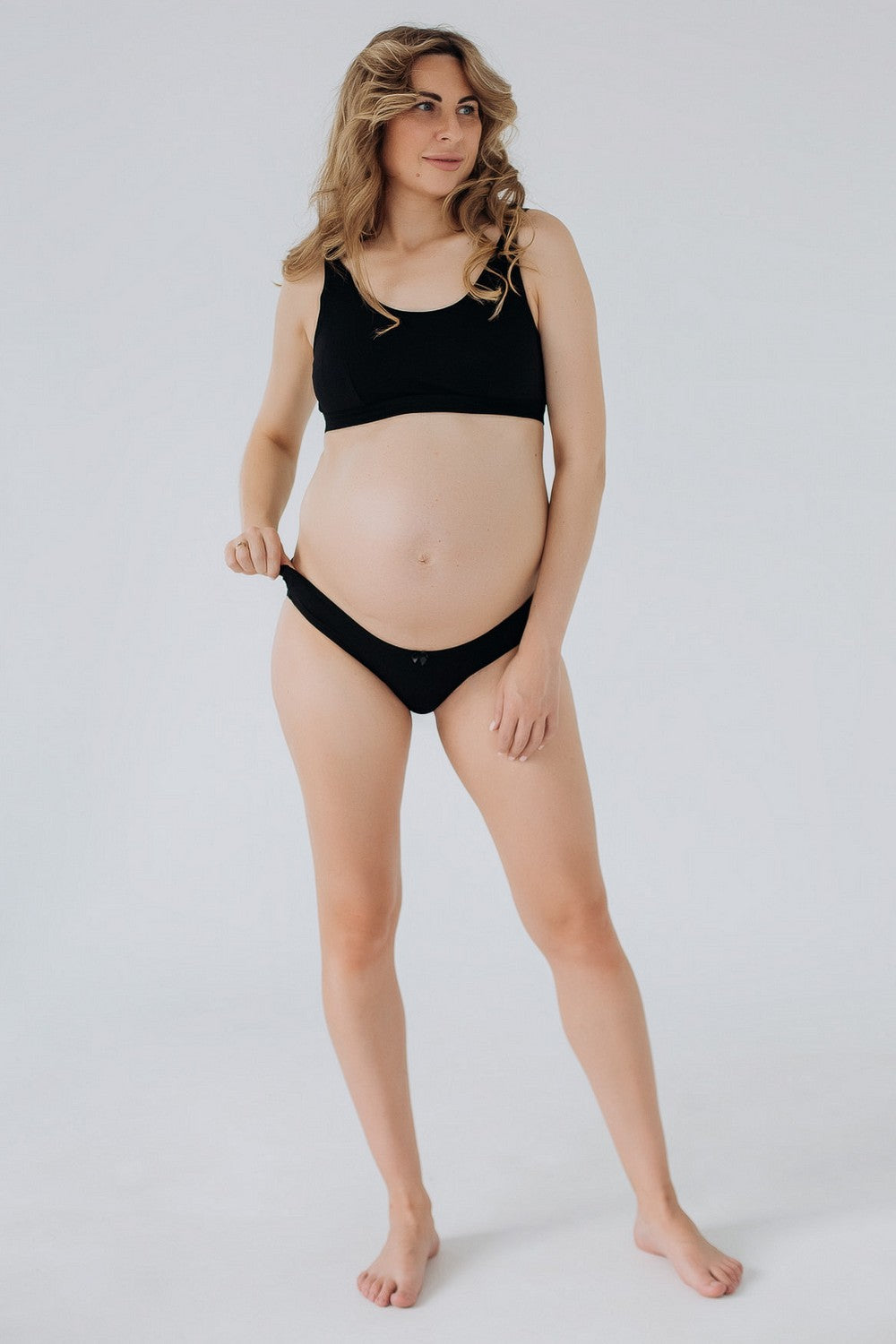 Хлопковый топ для кормящих мам 822 black