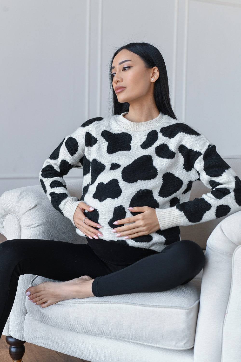 Утепленные леггинсы для беременных 630