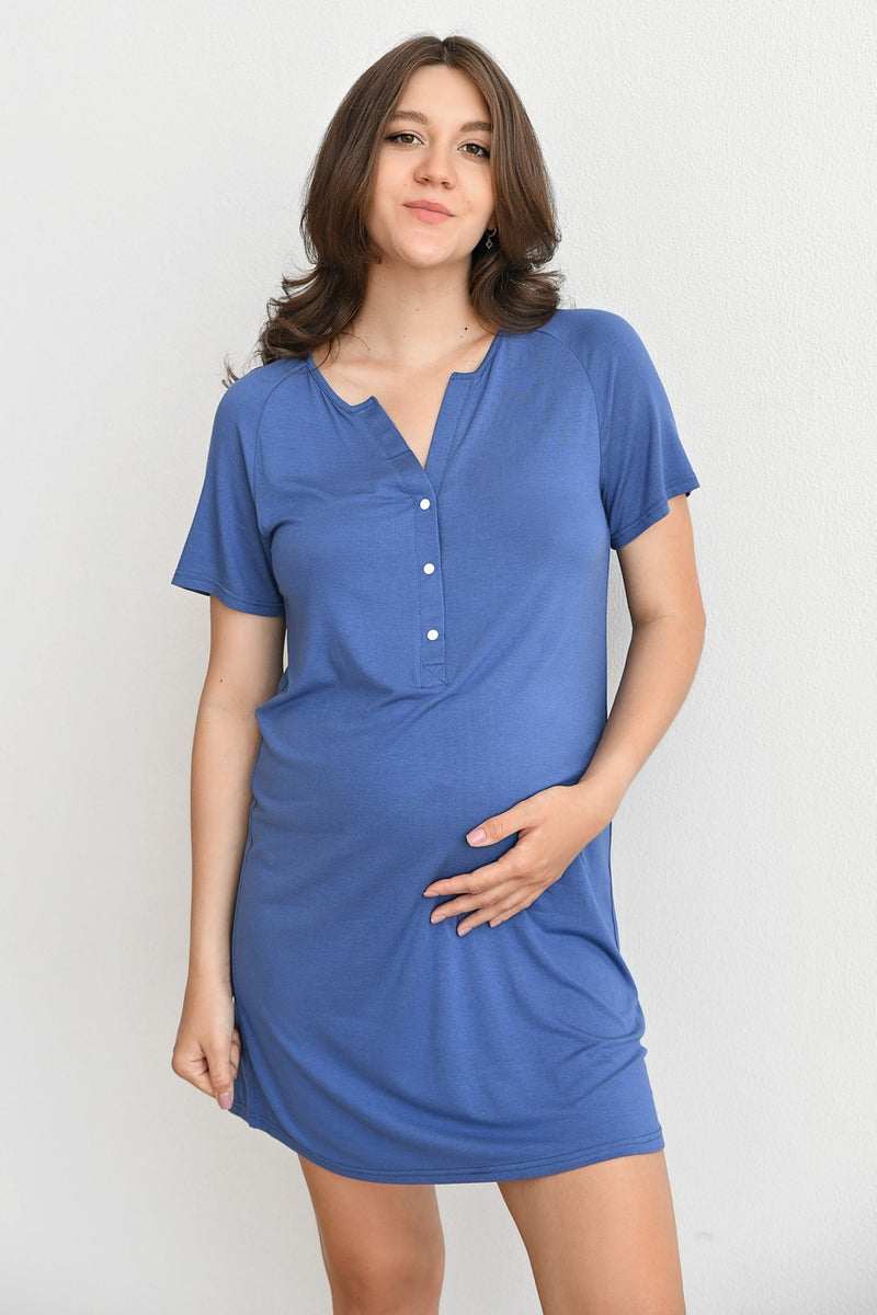 Ночная сорочка для беременных и кормящих мам Lazy 24190 indigo