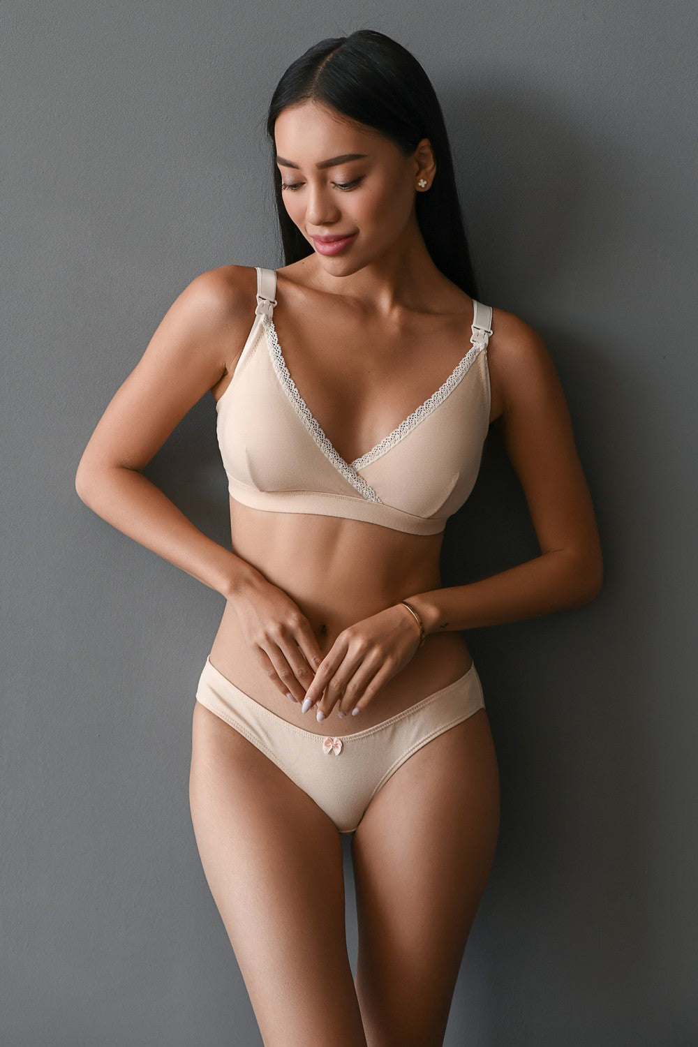 Хлопковый бюстгальтер для кормления 825 beige