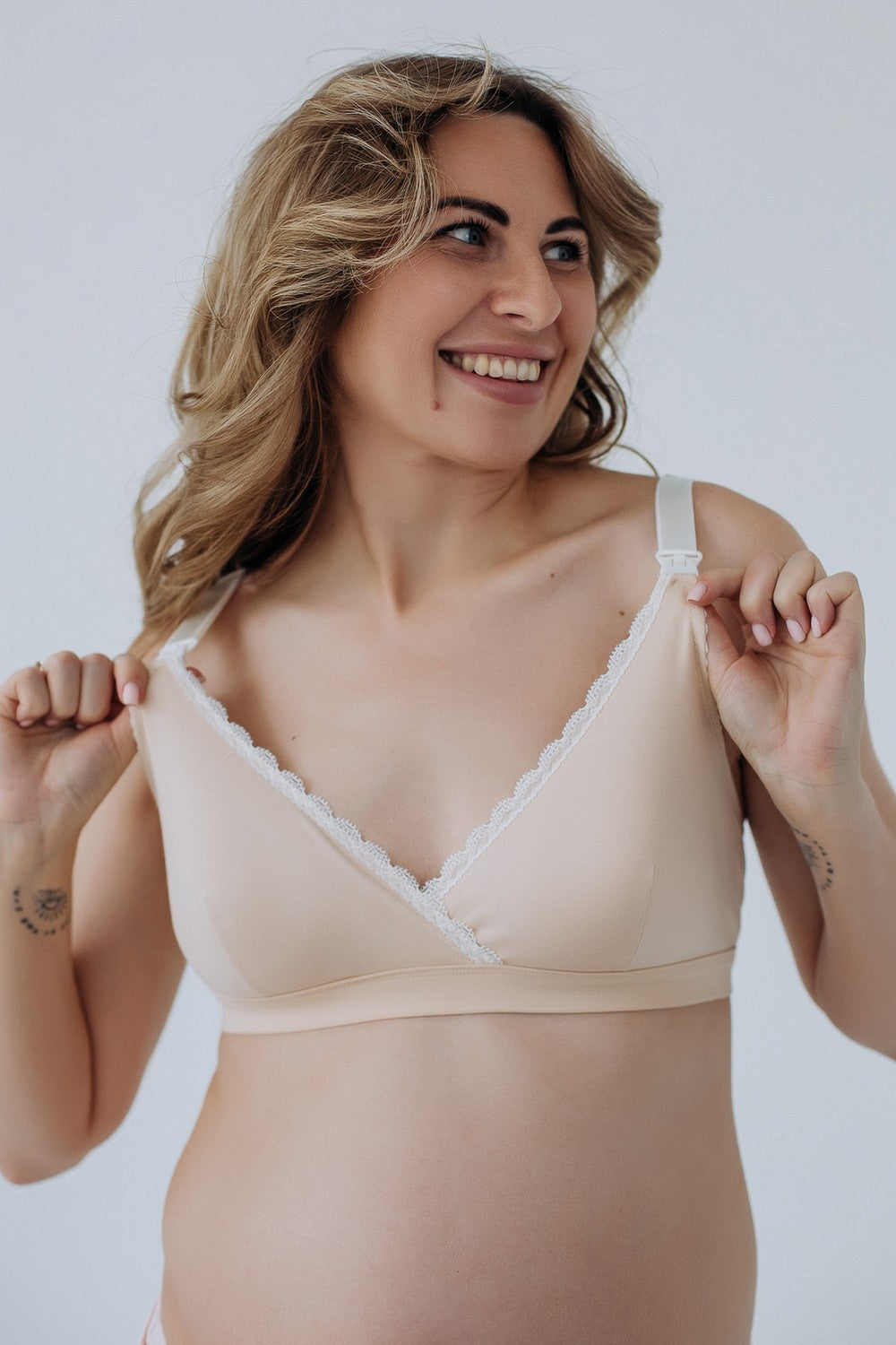 Бавовняний бюстгальтер для годування 825 beige