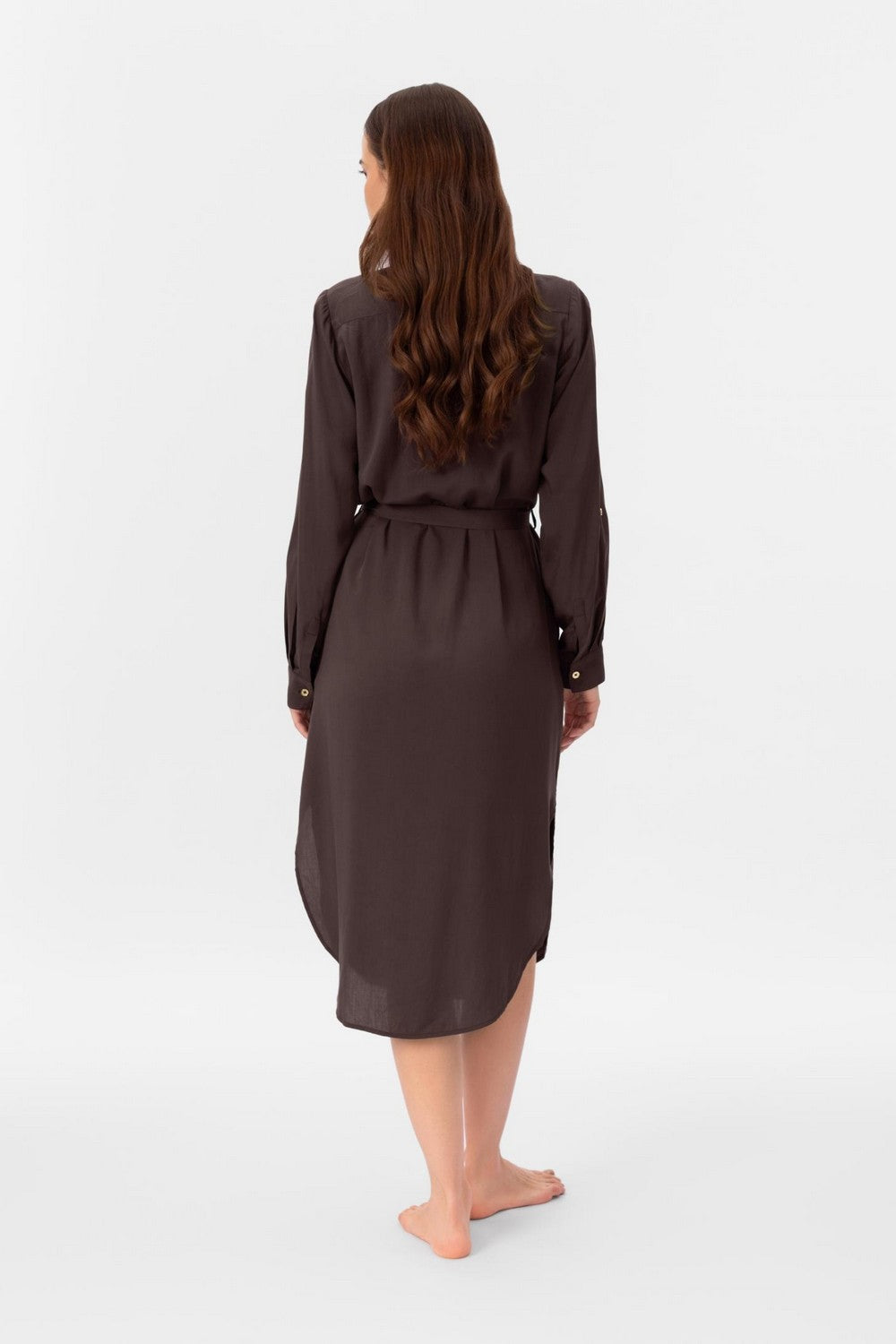 Пляжне плаття на гудзиках LD26-12 Viscose-dress Marc & Andre спина