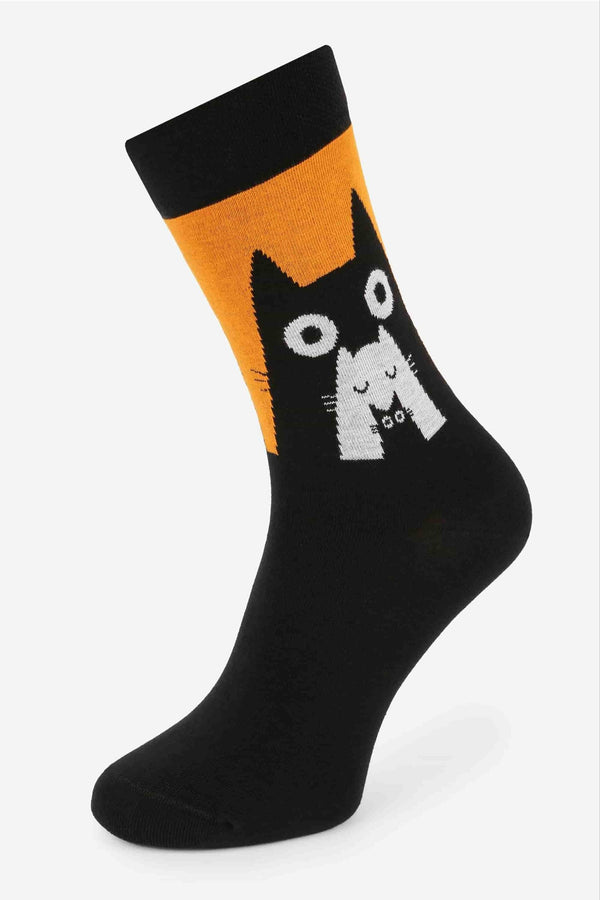 Мужские хлопковые носки Socks Men Spooky Cat