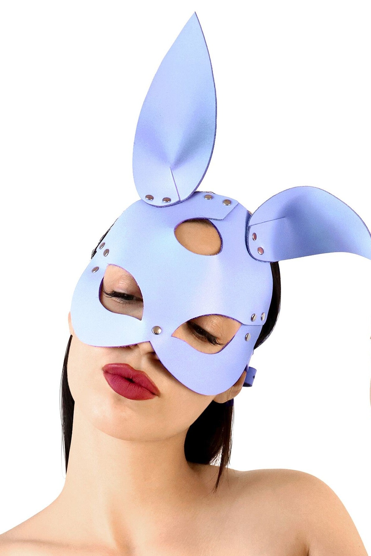 Кожаная маска Bunny lavender SO9648