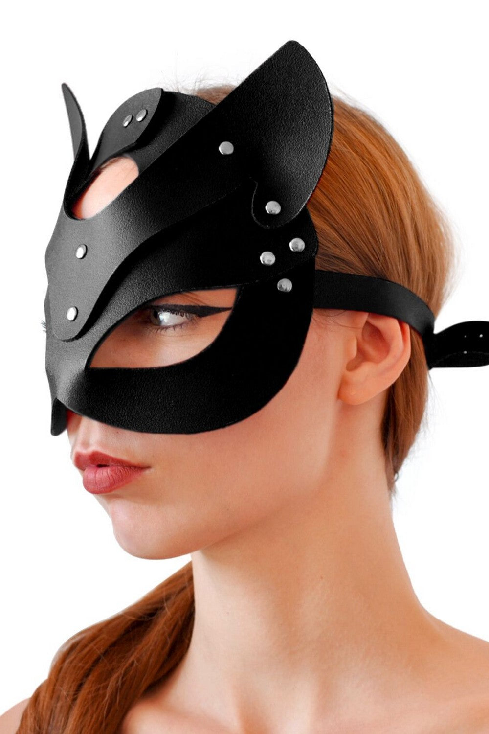 Кожаная маска Cat black SO7479