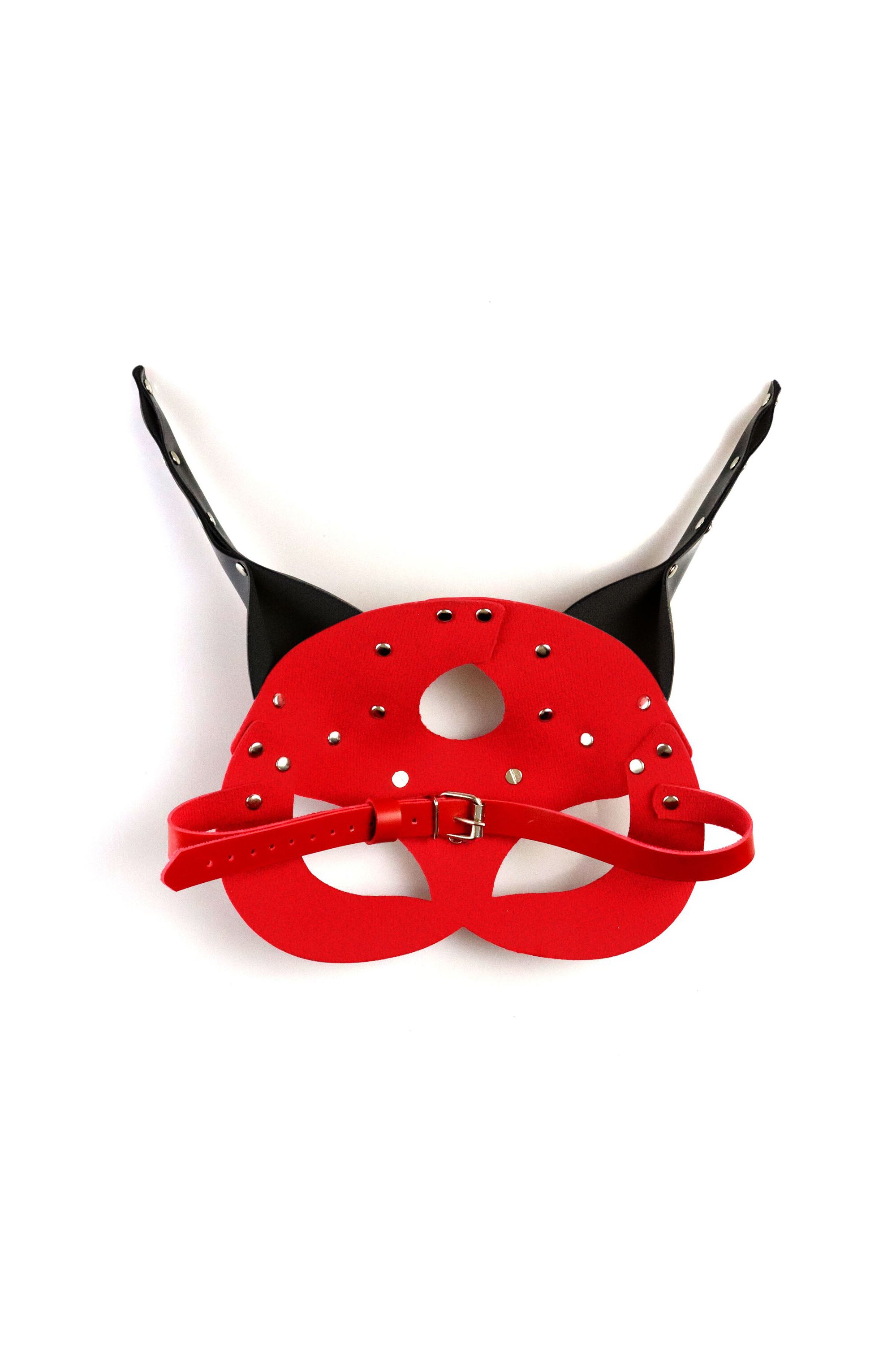 Кожаная маска Lucifer red/black SO9813