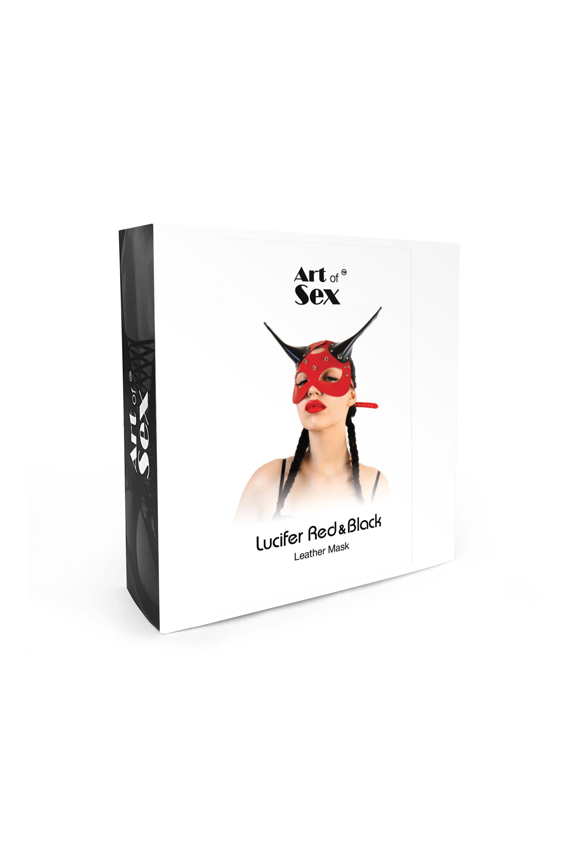 Кожаная маска Lucifer red/black SO9813