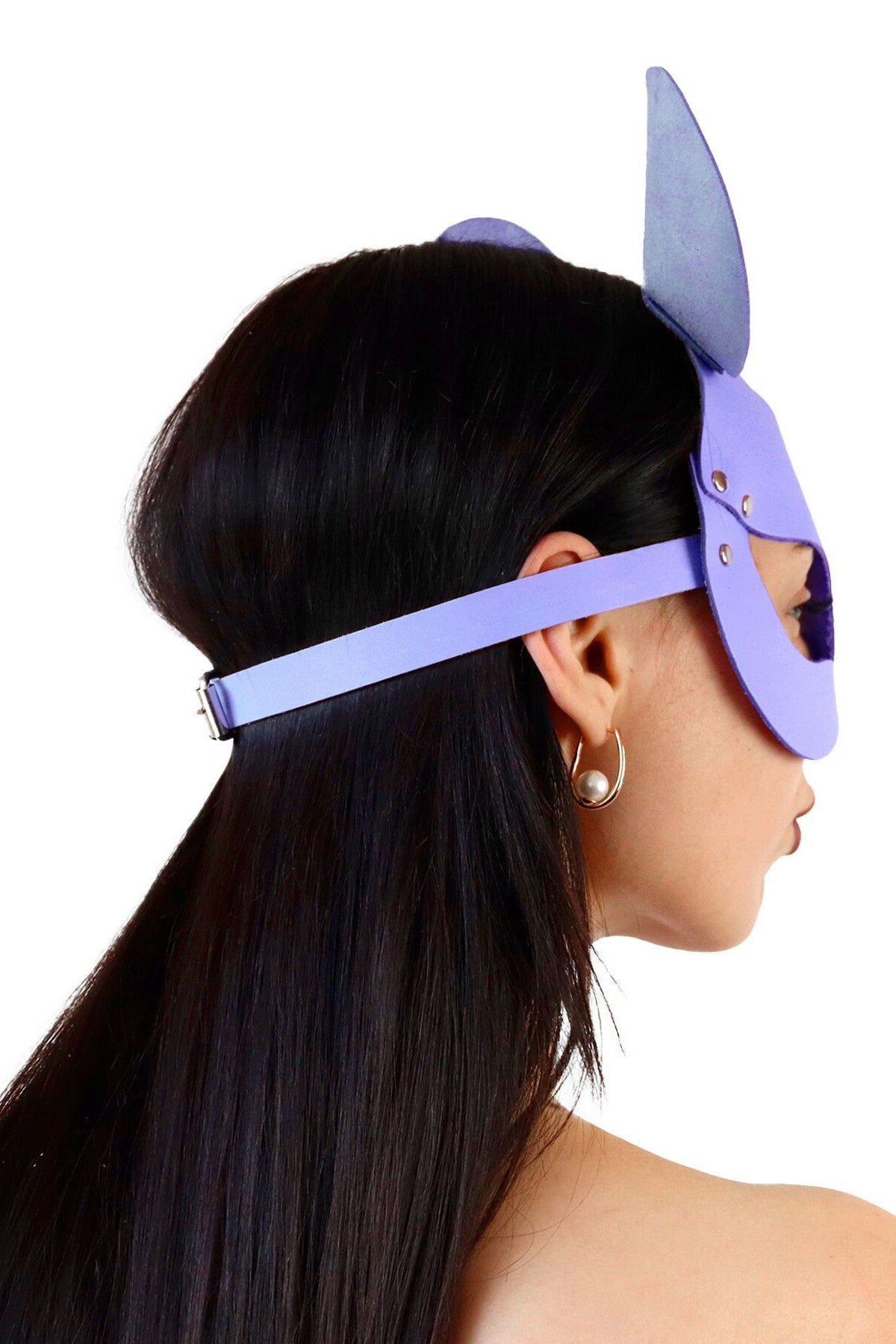 Кожаная маска Mouse lavender SO9653