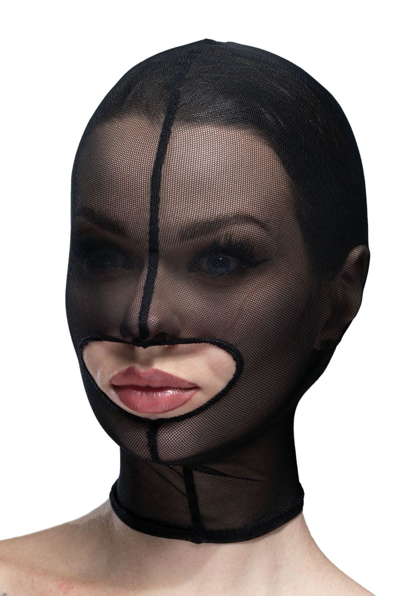 Маска-сетка с открытым ртом Hood Mask black