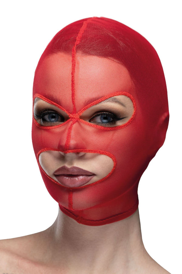 Маска-сетка с открытым ртом и глазами Mask red