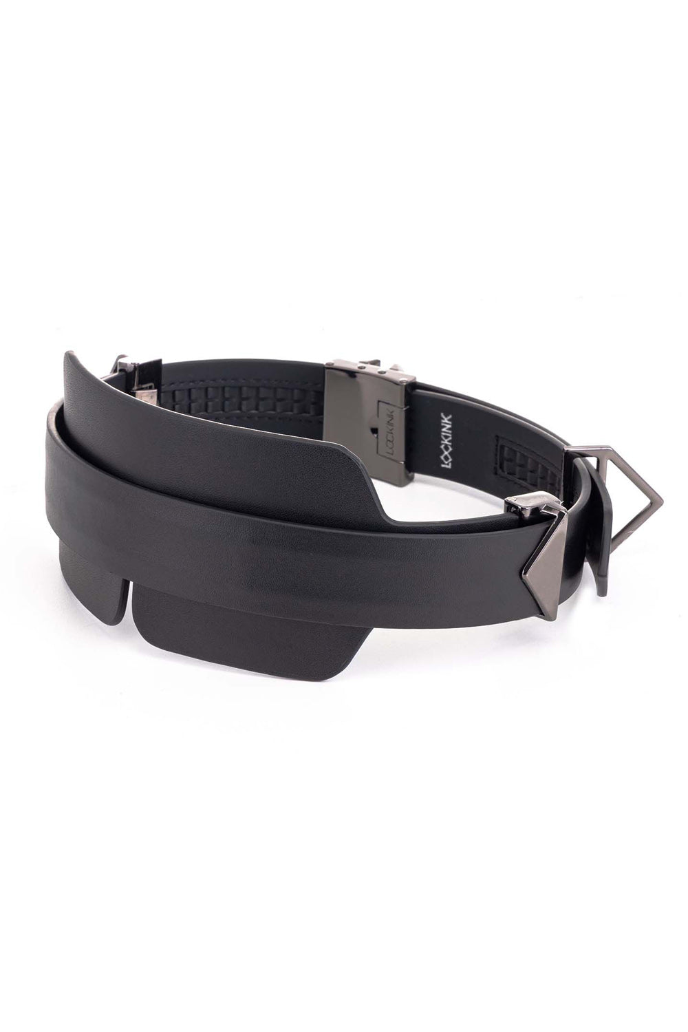 Шкіряна маска на очі Blindfold Kit black LOCKINK