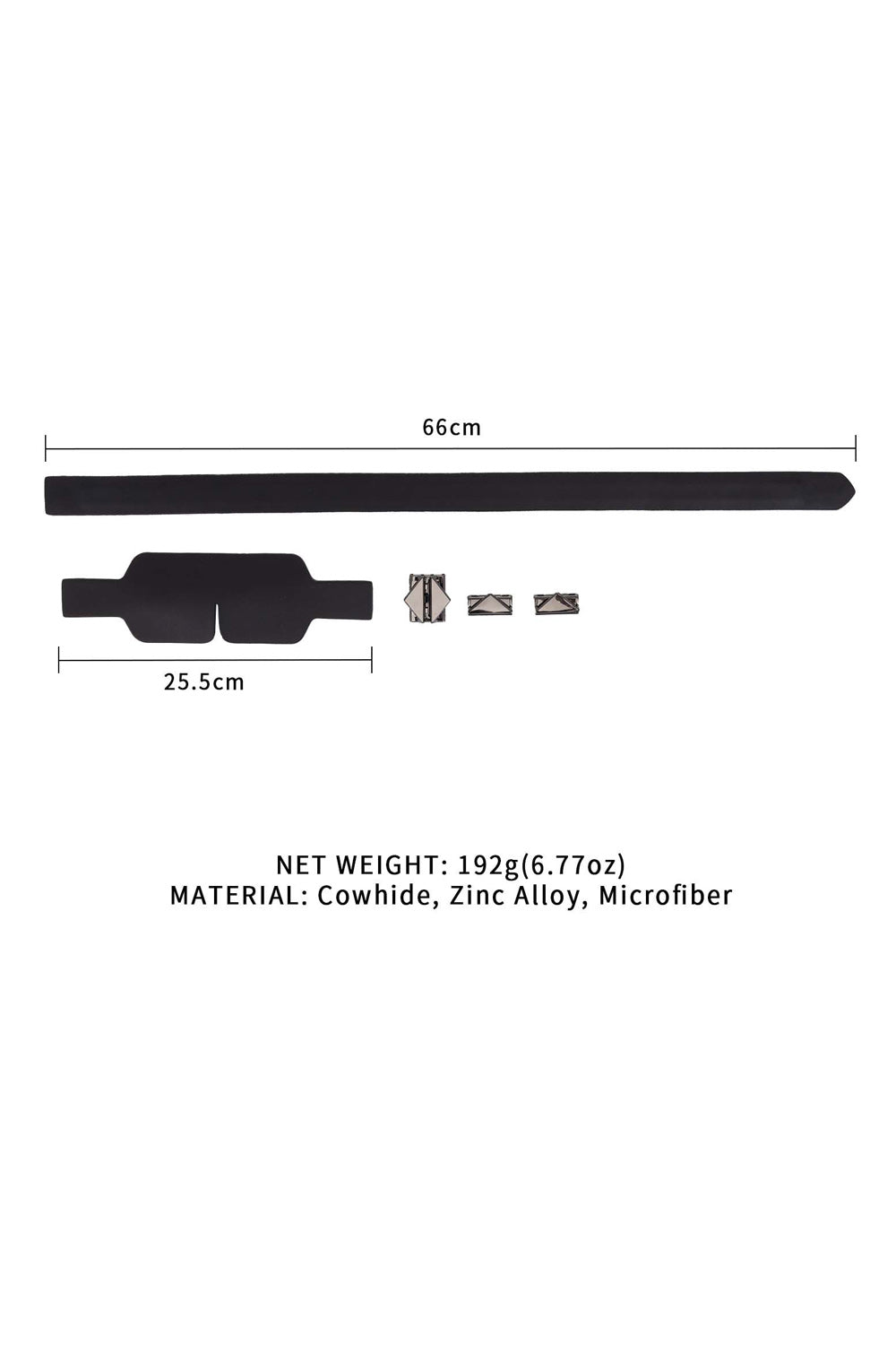 Шкіряна маска на очі Blindfold Kit black LOCKINK
