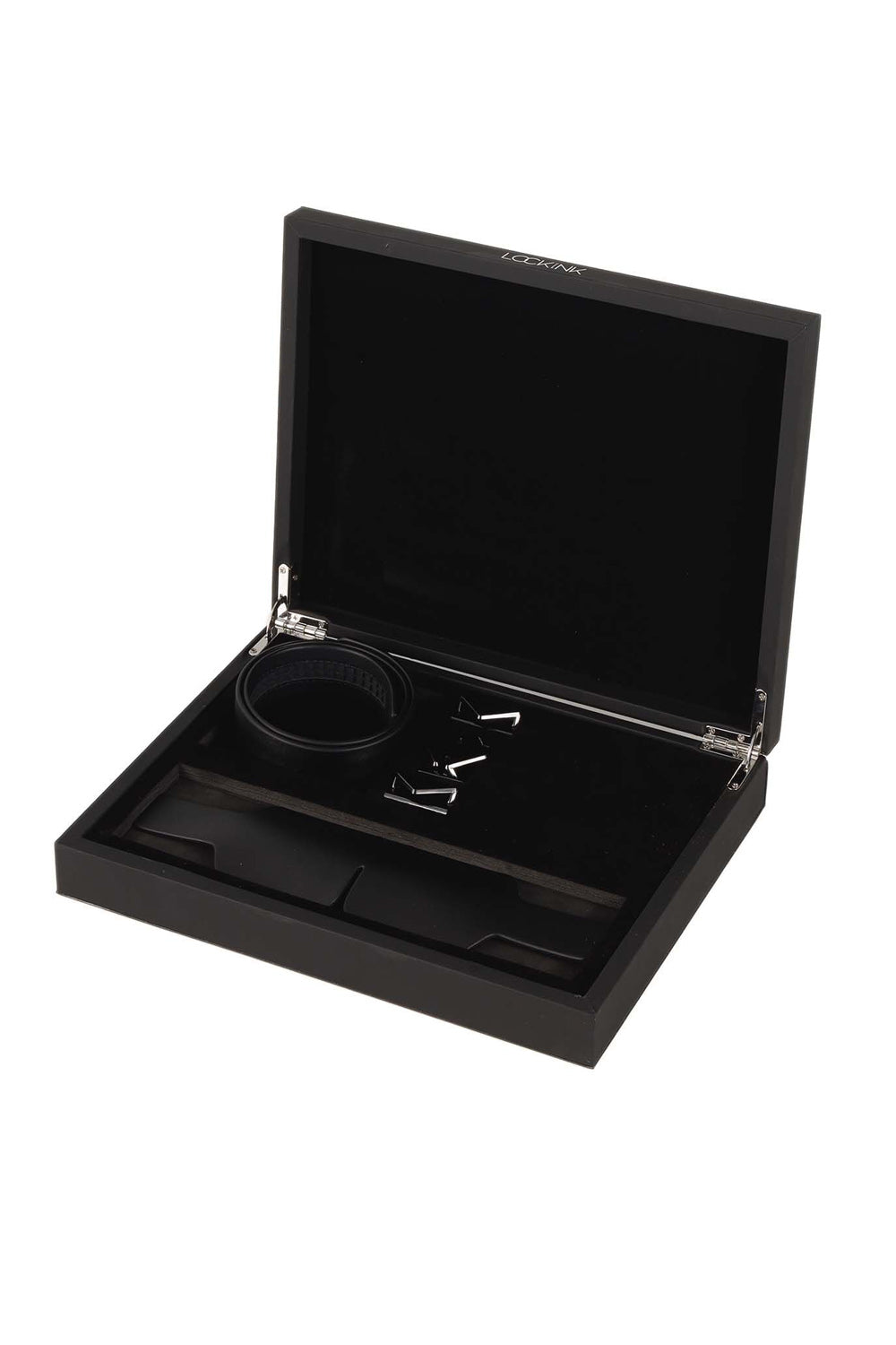 Шкіряна маска на очі Blindfold Kit black LOCKINK