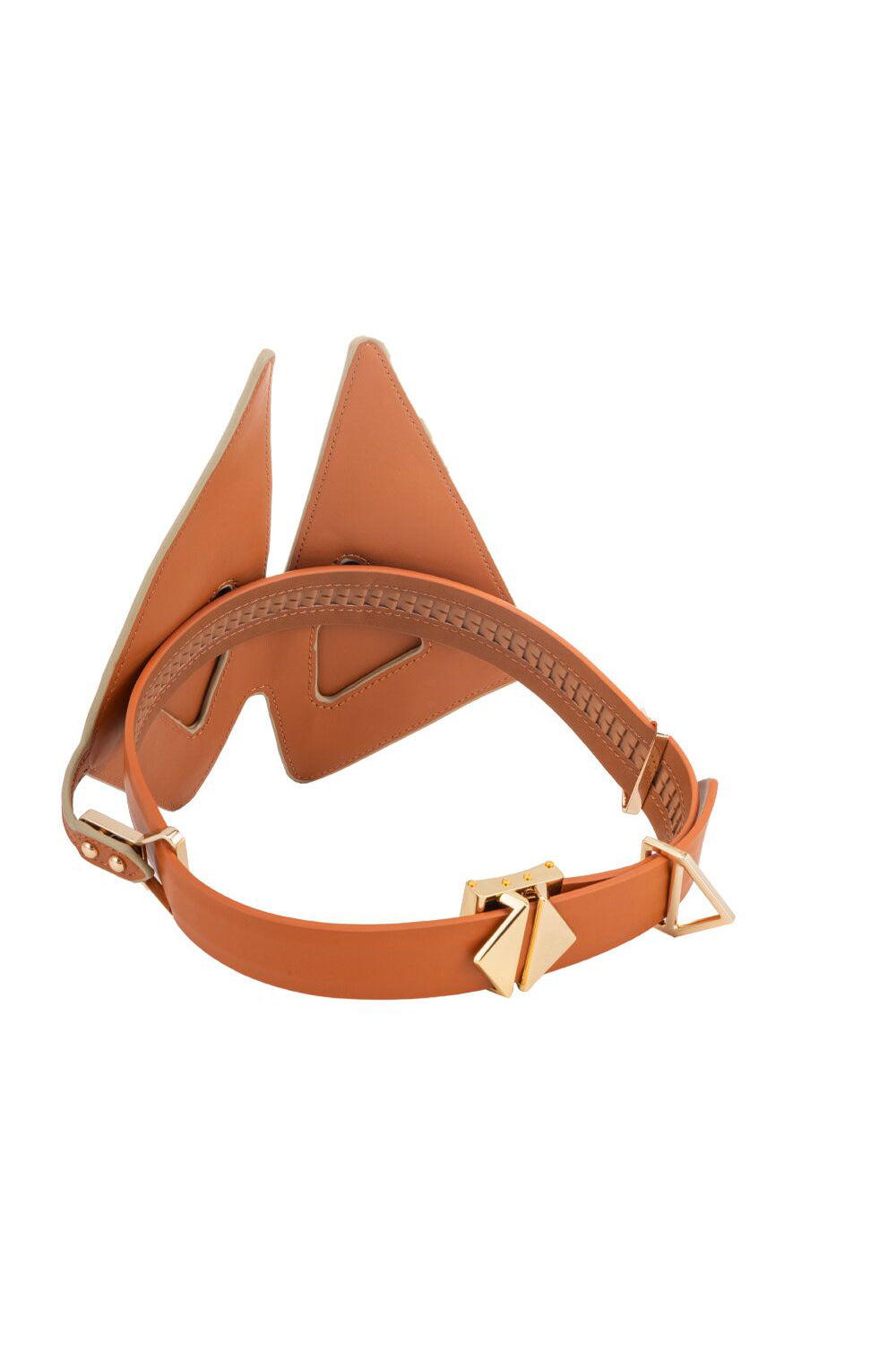 Шкіряна маска на очі Vixen Blindfold brown LOCKINK