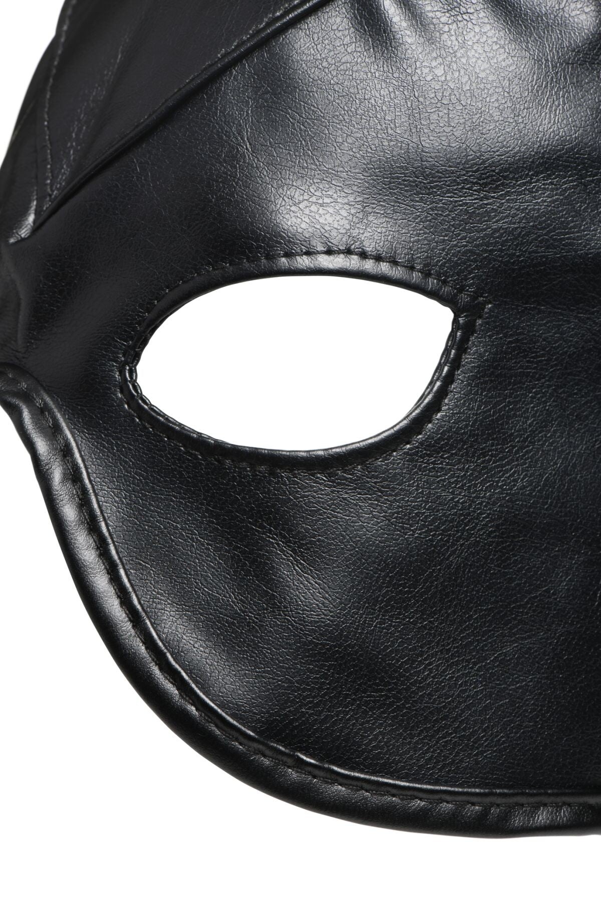 Маска з рогами Dungeon Demon Bondage Mask with Horns black Master Series вирізи для очей