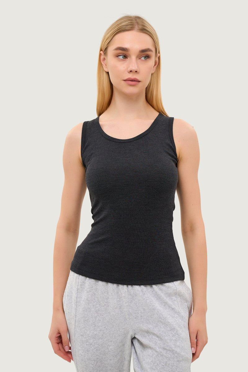 Шерстяная майка 23178 dark gray