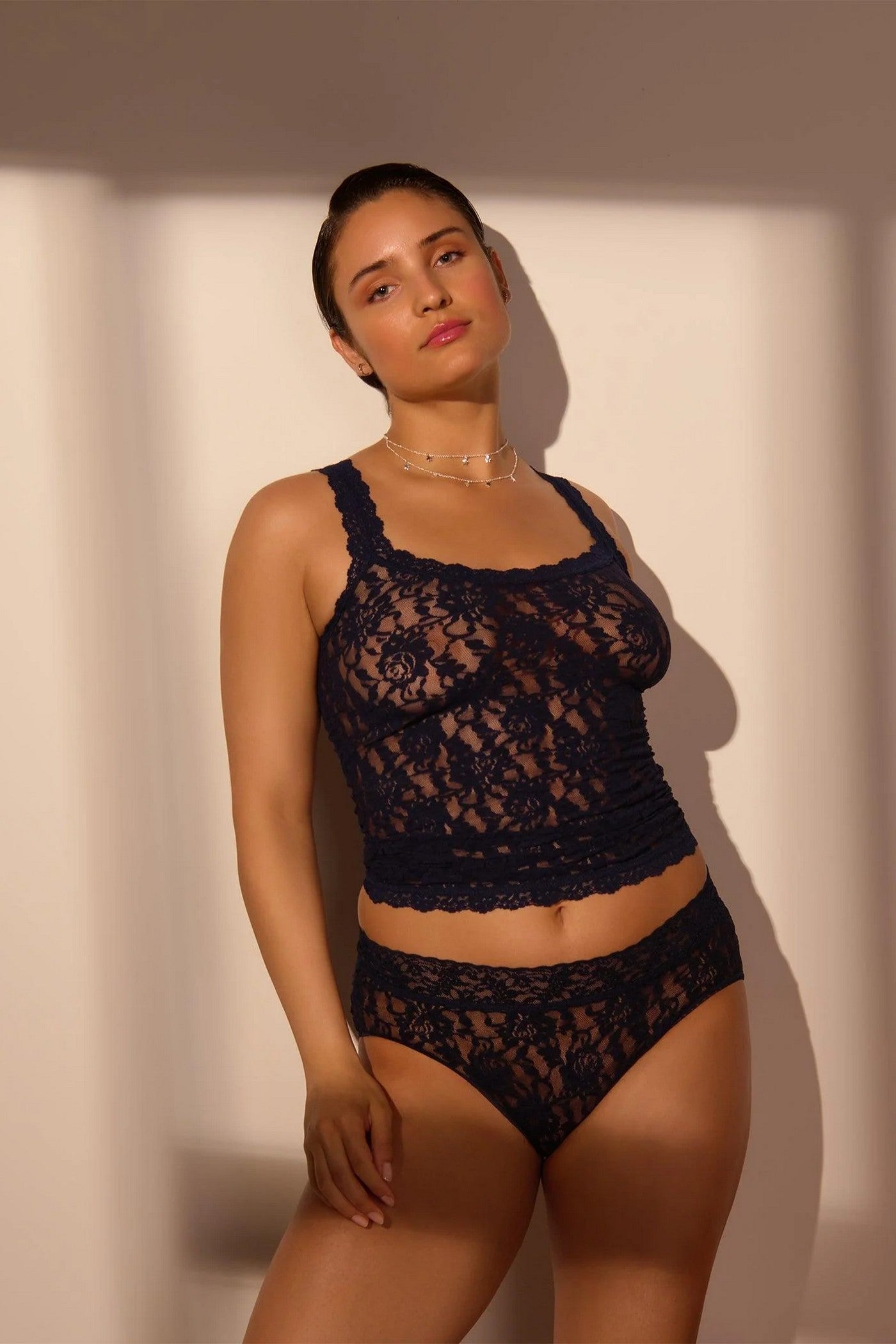 Кружевная майка 1390LP Signature Lace navy