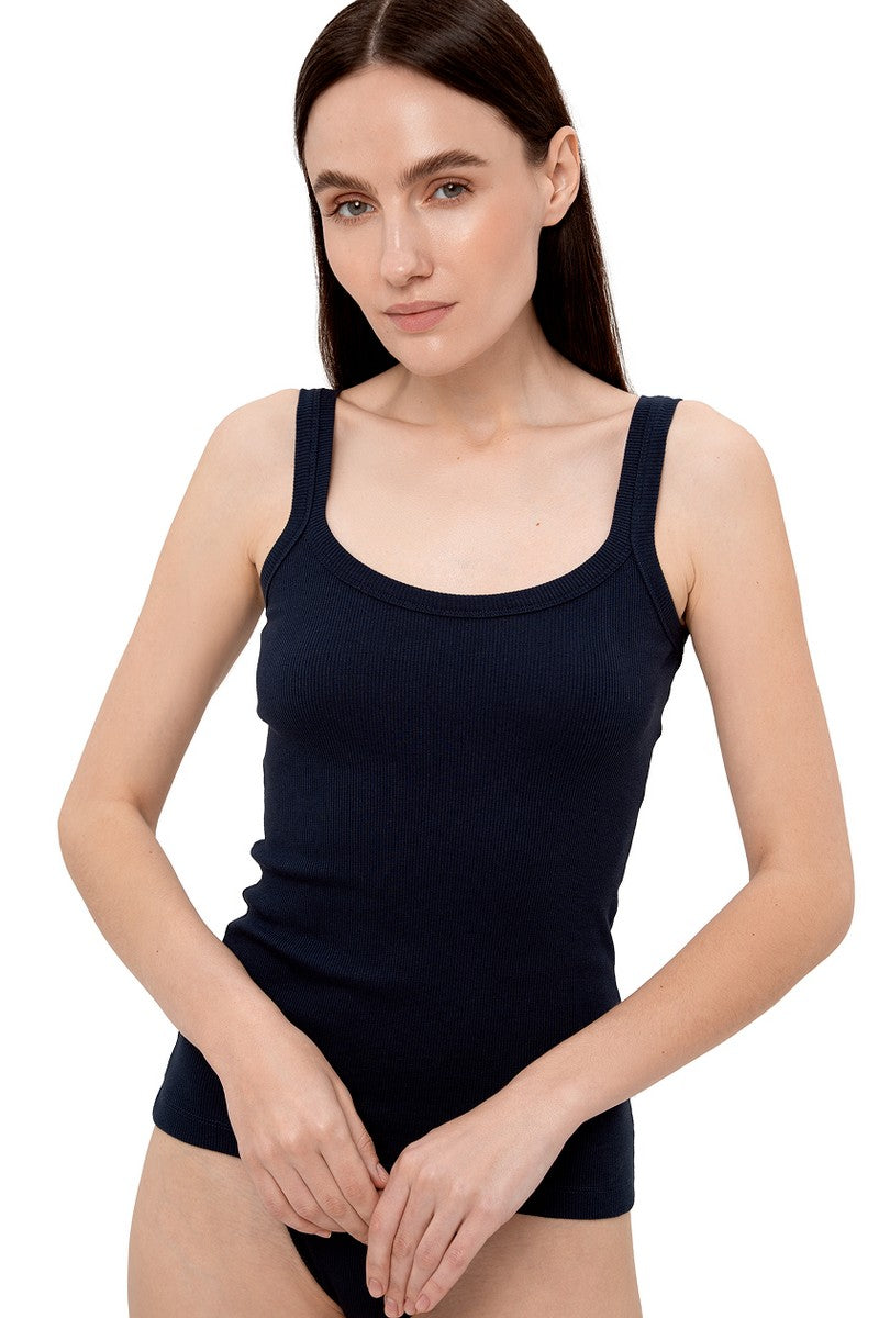 Майка в рубчик L044r dark blue