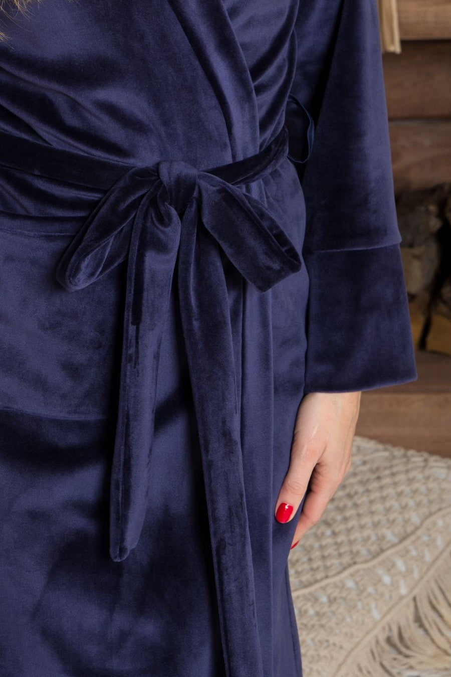 Домашний комплект из велюра К1550ш blue