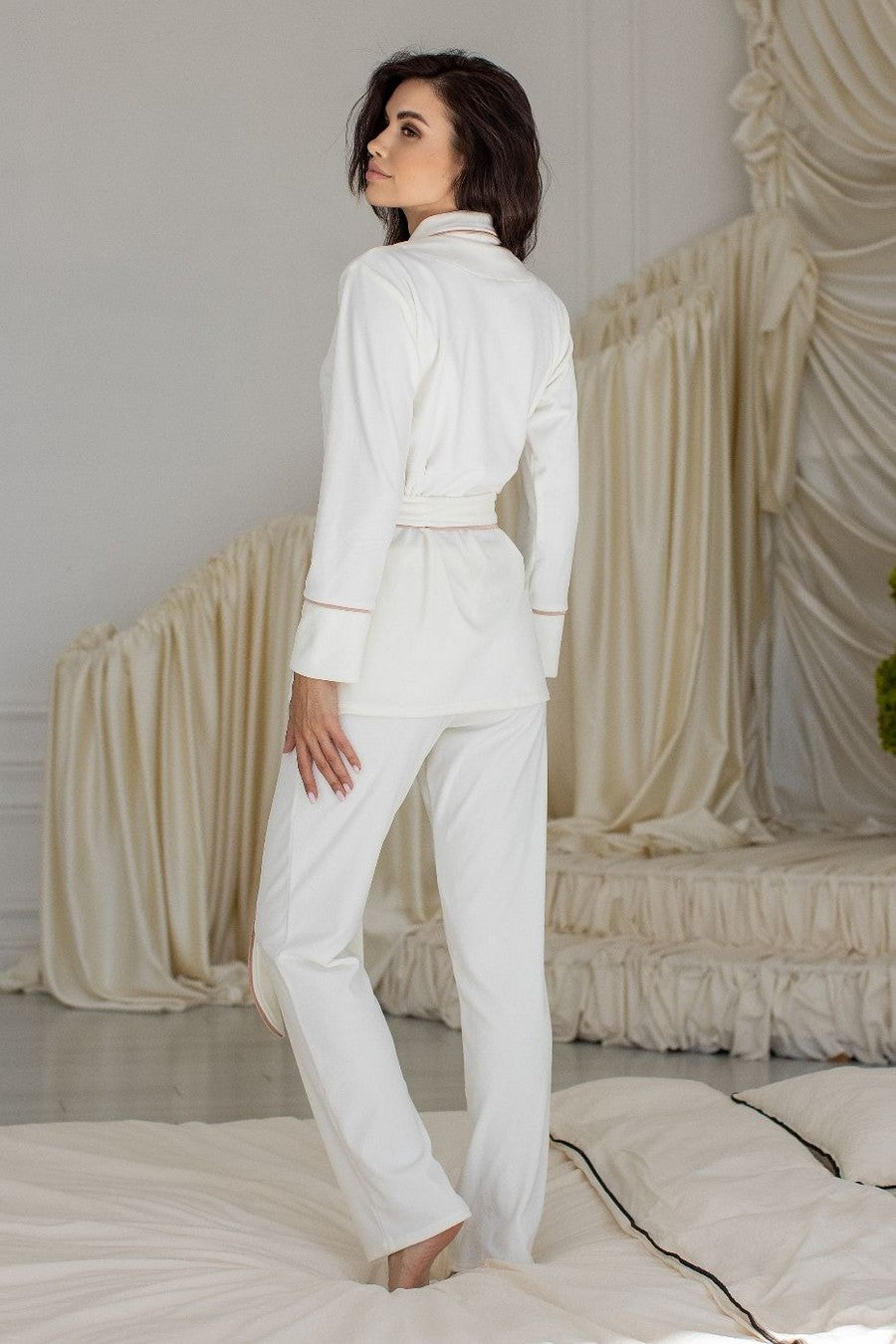 Велюровый домашний комплект Ка1424 ivory