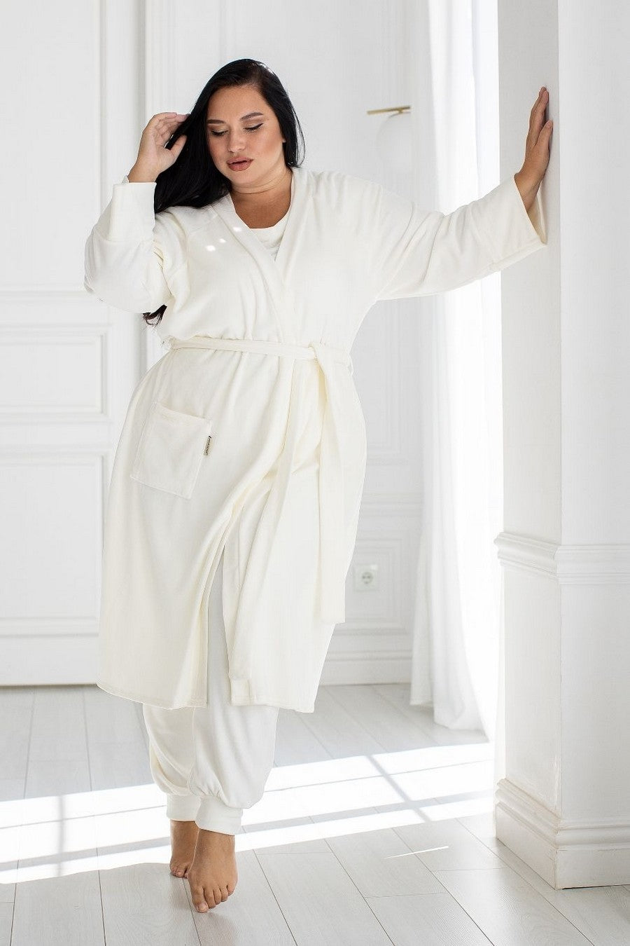 Домашній комплект з велюру Ка1580 ivory