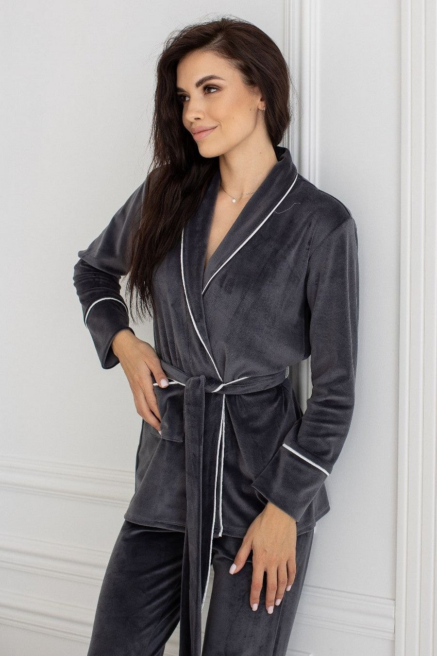 Велюровый домашний комплект Кг1424 graphite