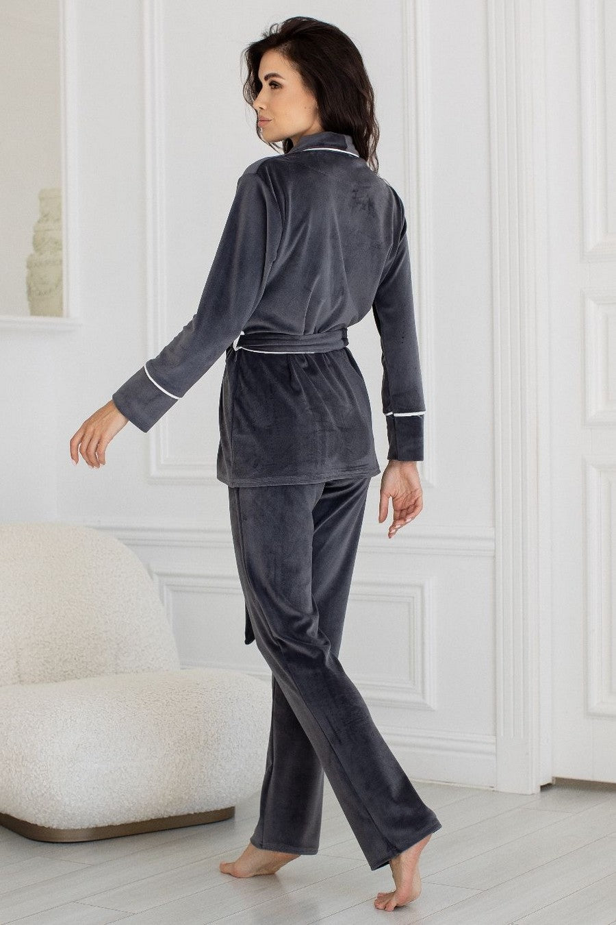 Велюровый домашний комплект Кг1424 graphite