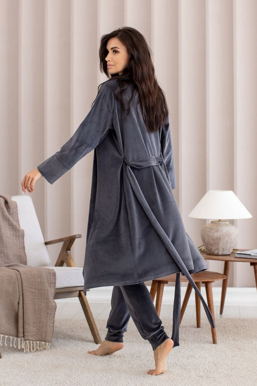 Домашний комплект из велюра Кг1580 graphite