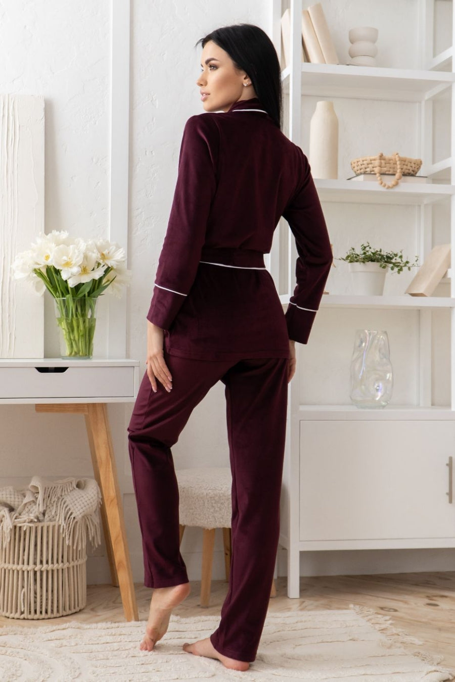 Велюровый домашний комплект Ксл1424 plum