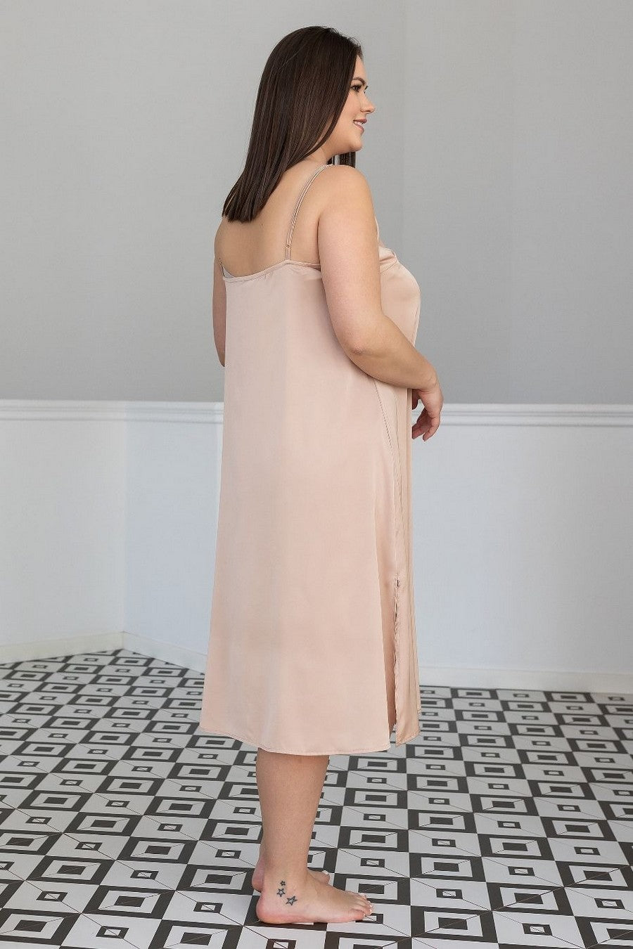 Длинная ночная сорочка Нб190 beige