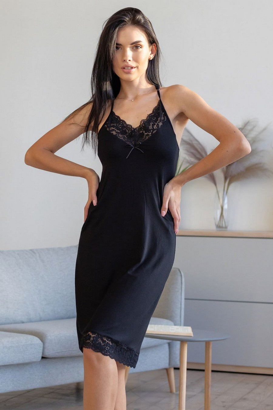 Ночная сорочка из вискозы Нч1200 black