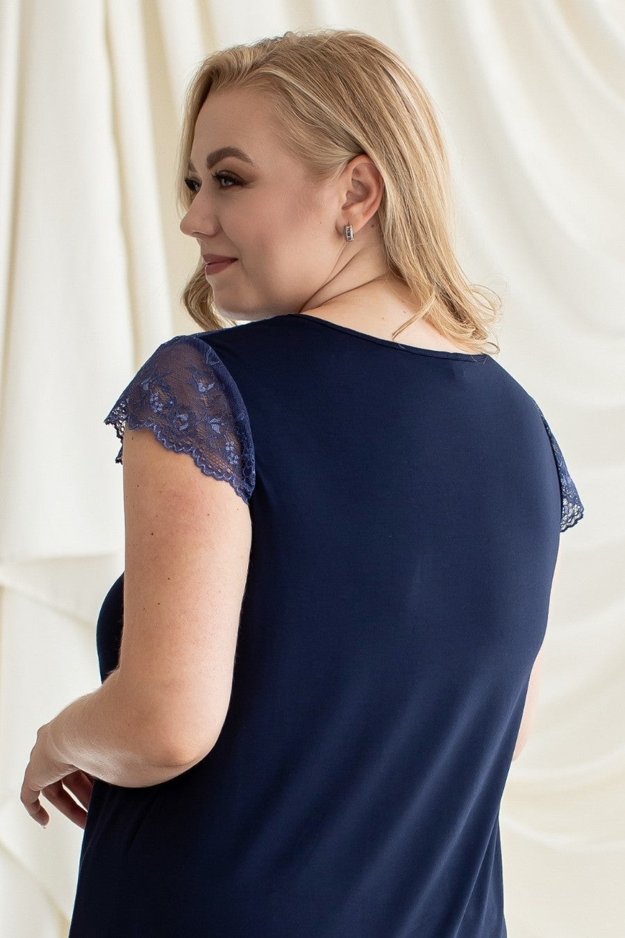 Ночная сорочка с кружевом Нс1255 blue