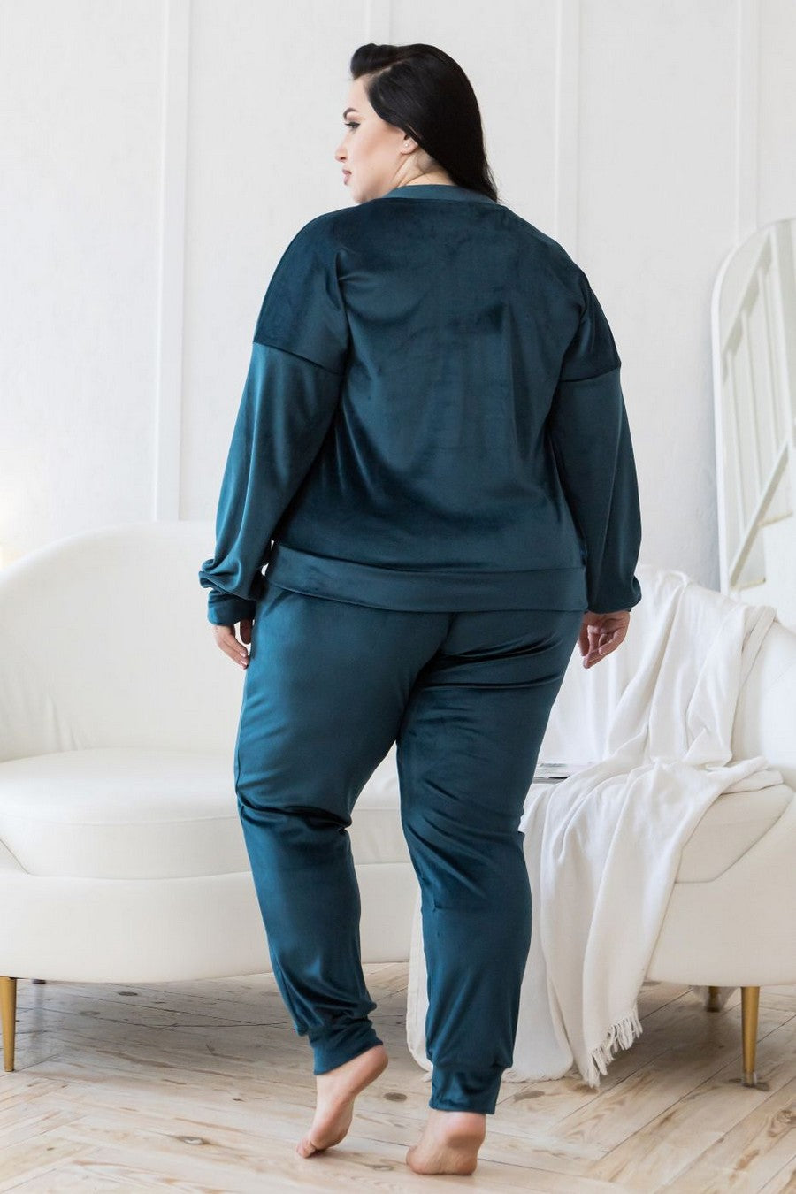 Пижама из велюра Пб1500 dark green