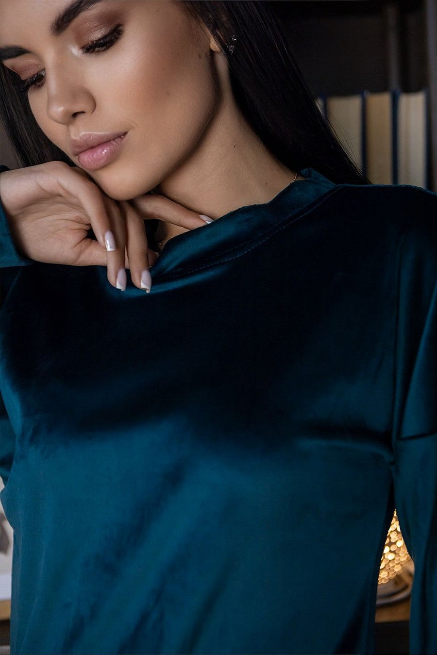 Пижама из велюра Пб1500 dark green