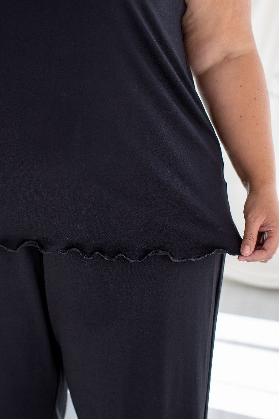 Піжама з віскози зі штанами Пч1280 black