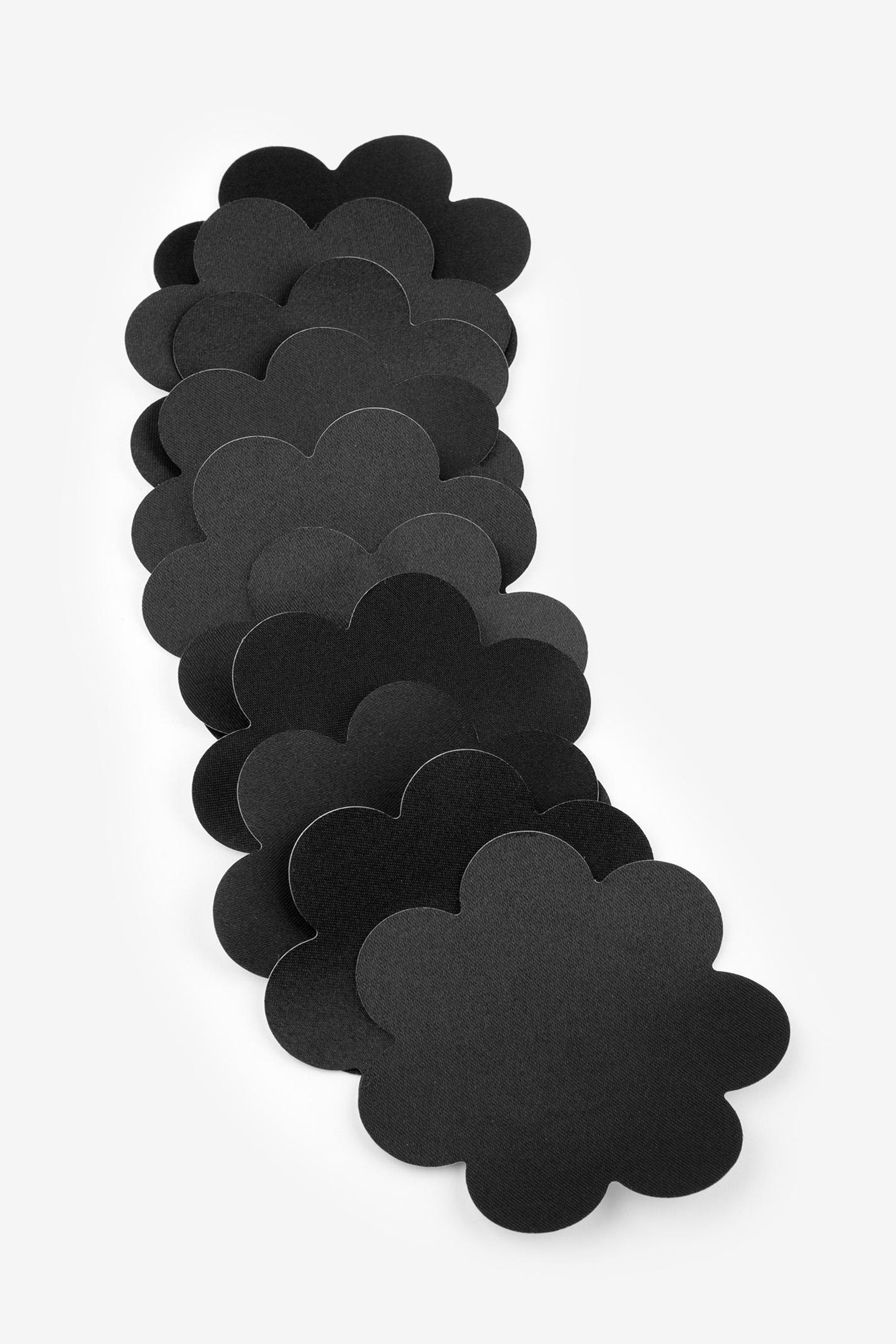 Накладки на грудь Satin Flower black (5 пар)