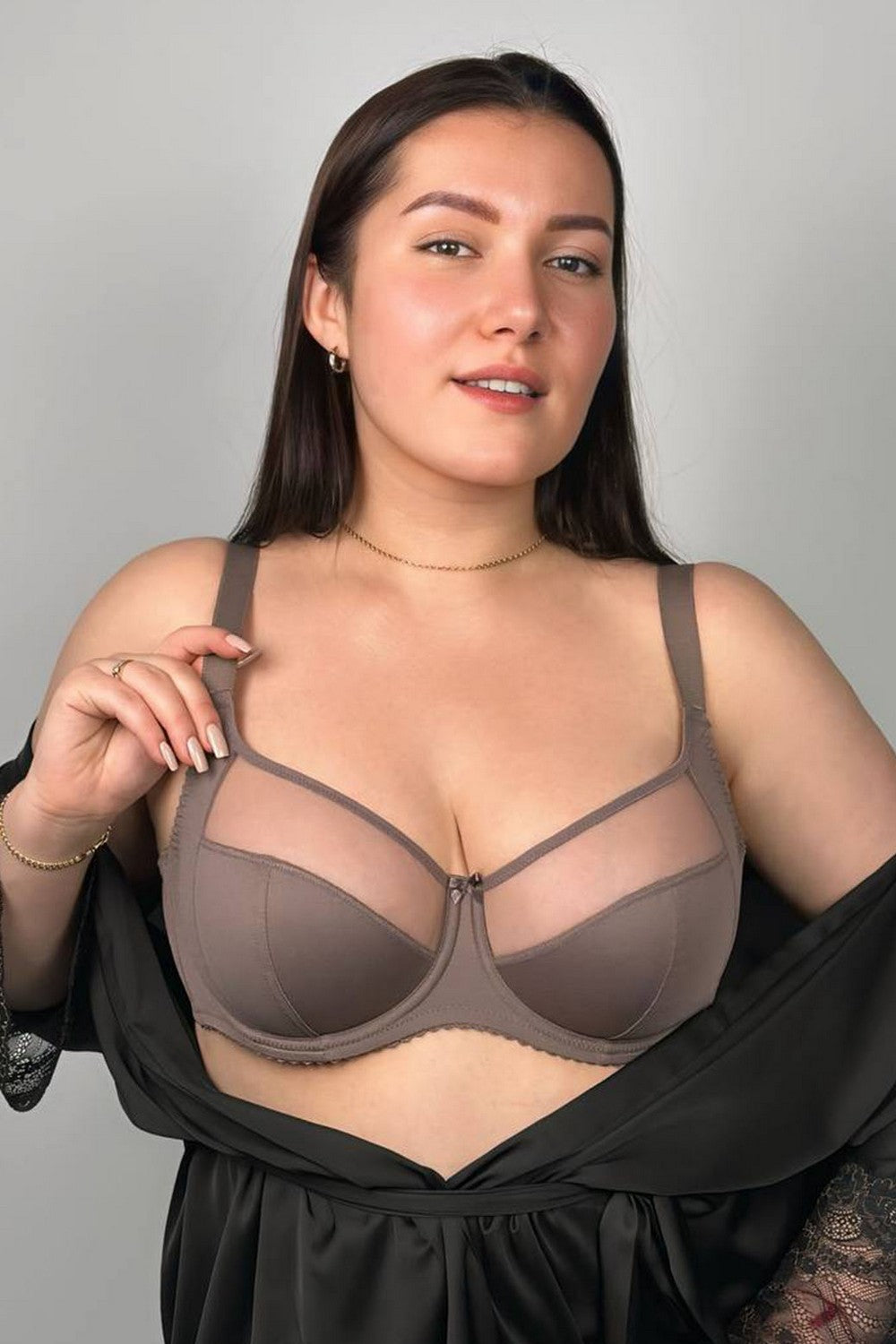 М'який бюстгальтер з мікросіткою 115500 Classic pepper
