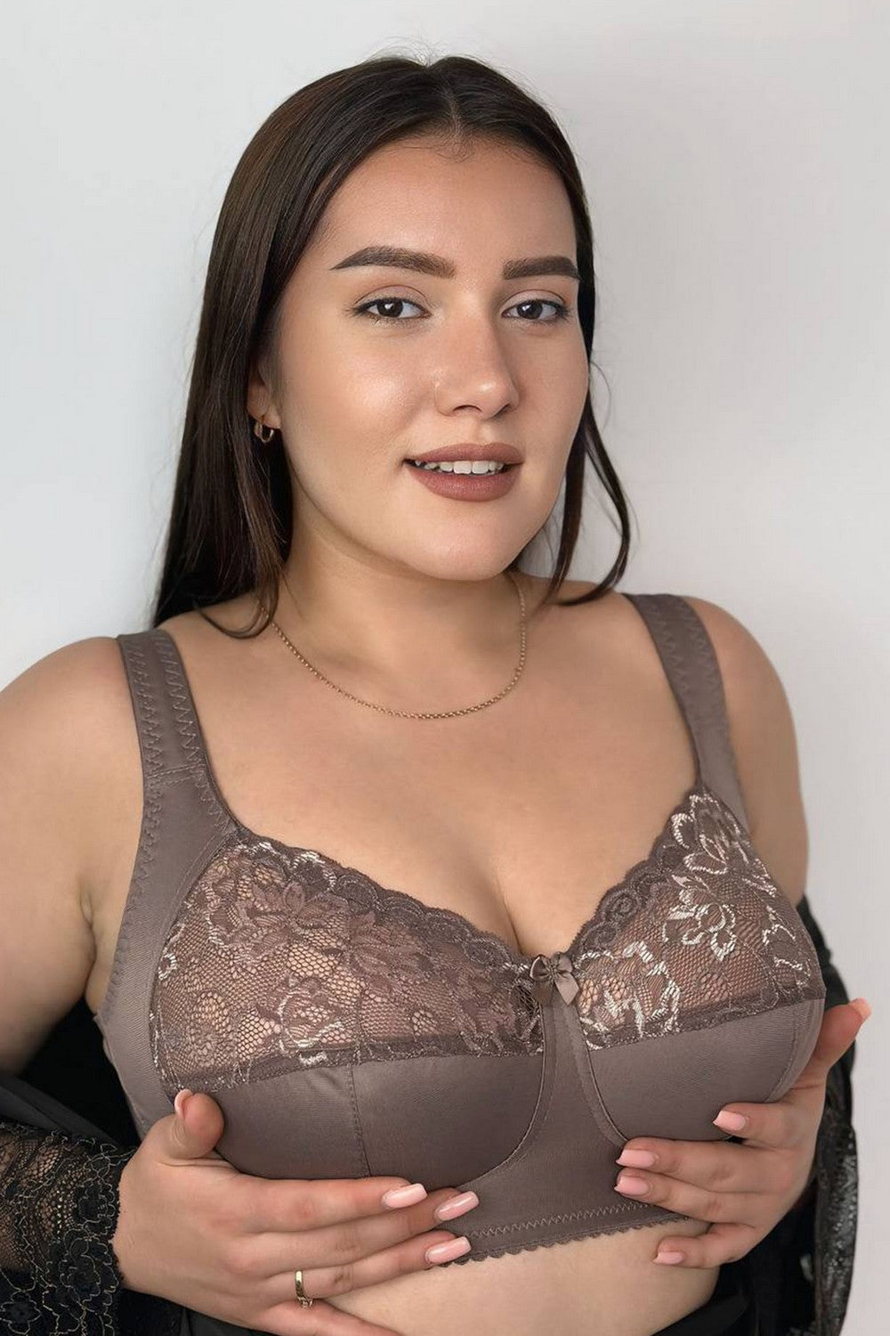 М'який бюстгальтер з мереживом 127400 Classic pepper