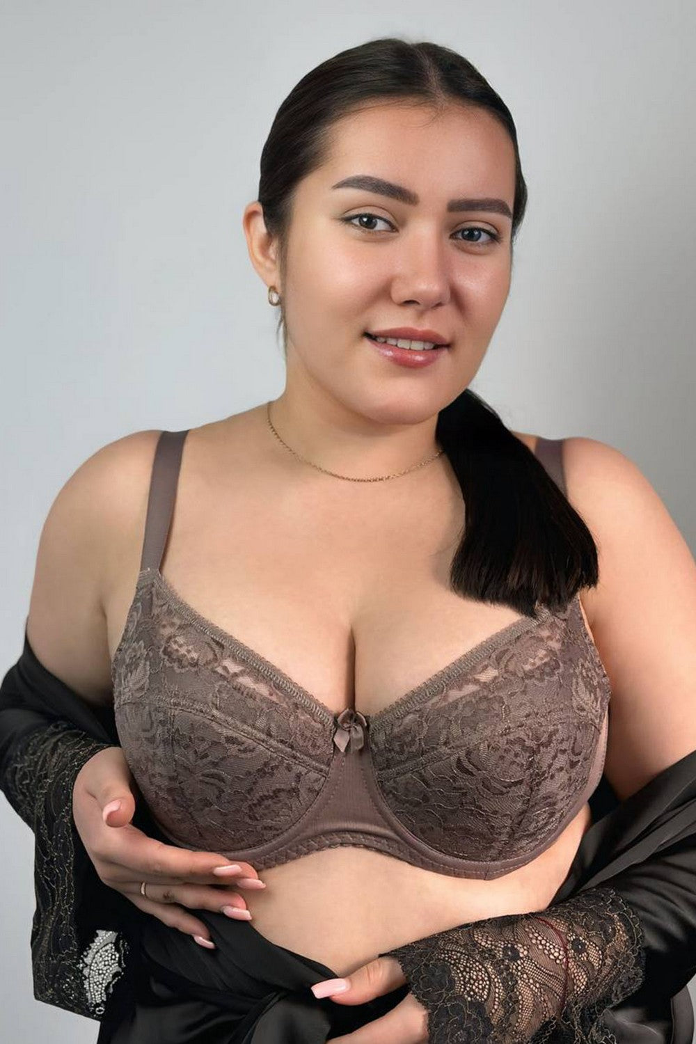 Ущільнений бюстгальтер з мережива 250811 Classic pepper