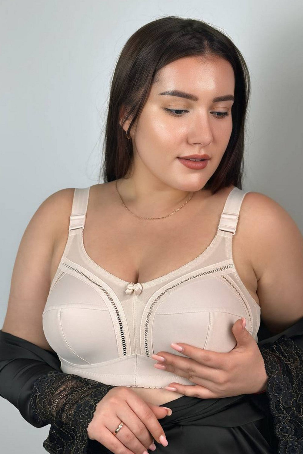 Бюстгальтер с мягкой чашкой 404175 Classic silver peony