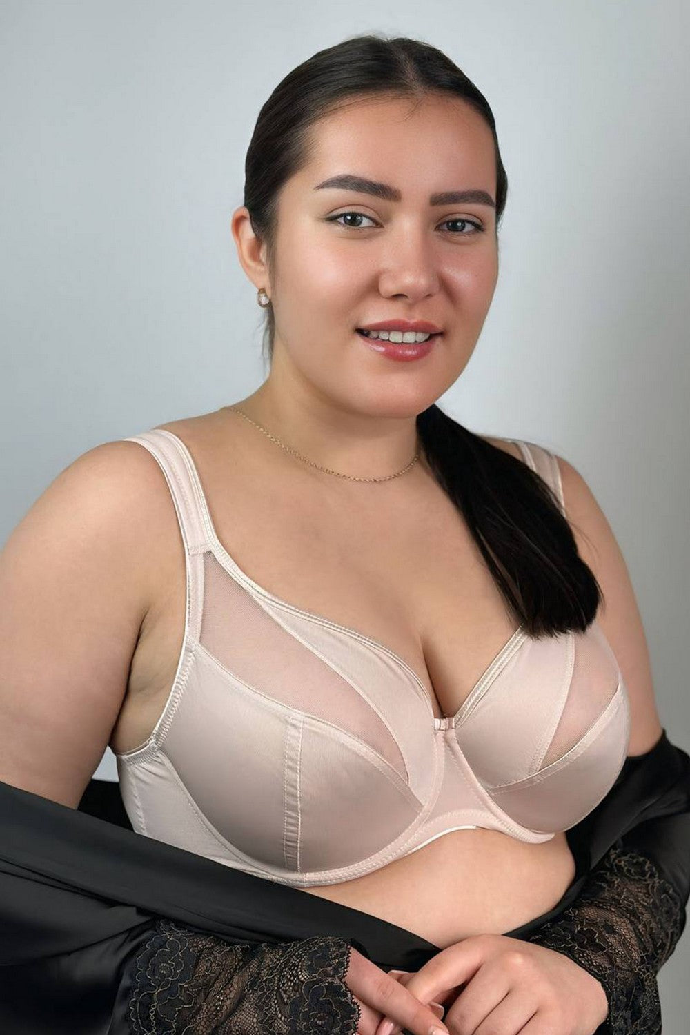 Бюстгальтер с микросеткой Mira soft Fantasy beige