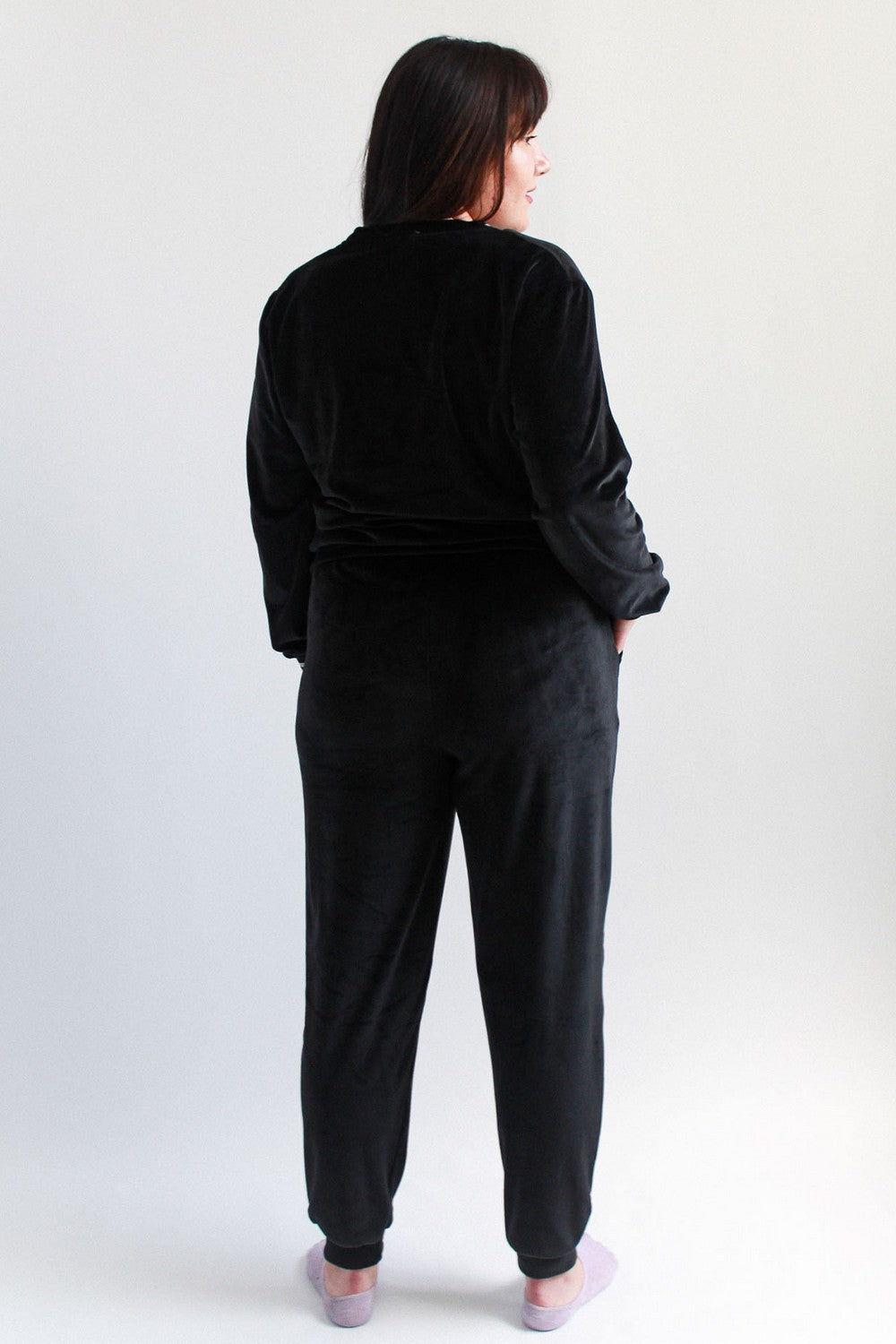 Велюровая пижама с брюками Geri Home black