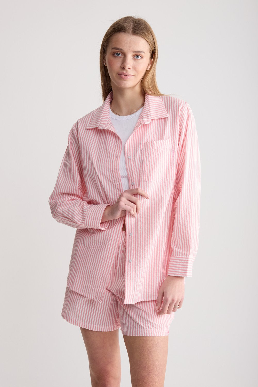 Пижамные шорты в полоску LH400-03 Rio coral