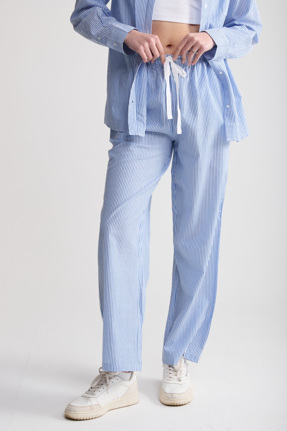 Пижамные брюки в полоску LH420-02 Santorini blue