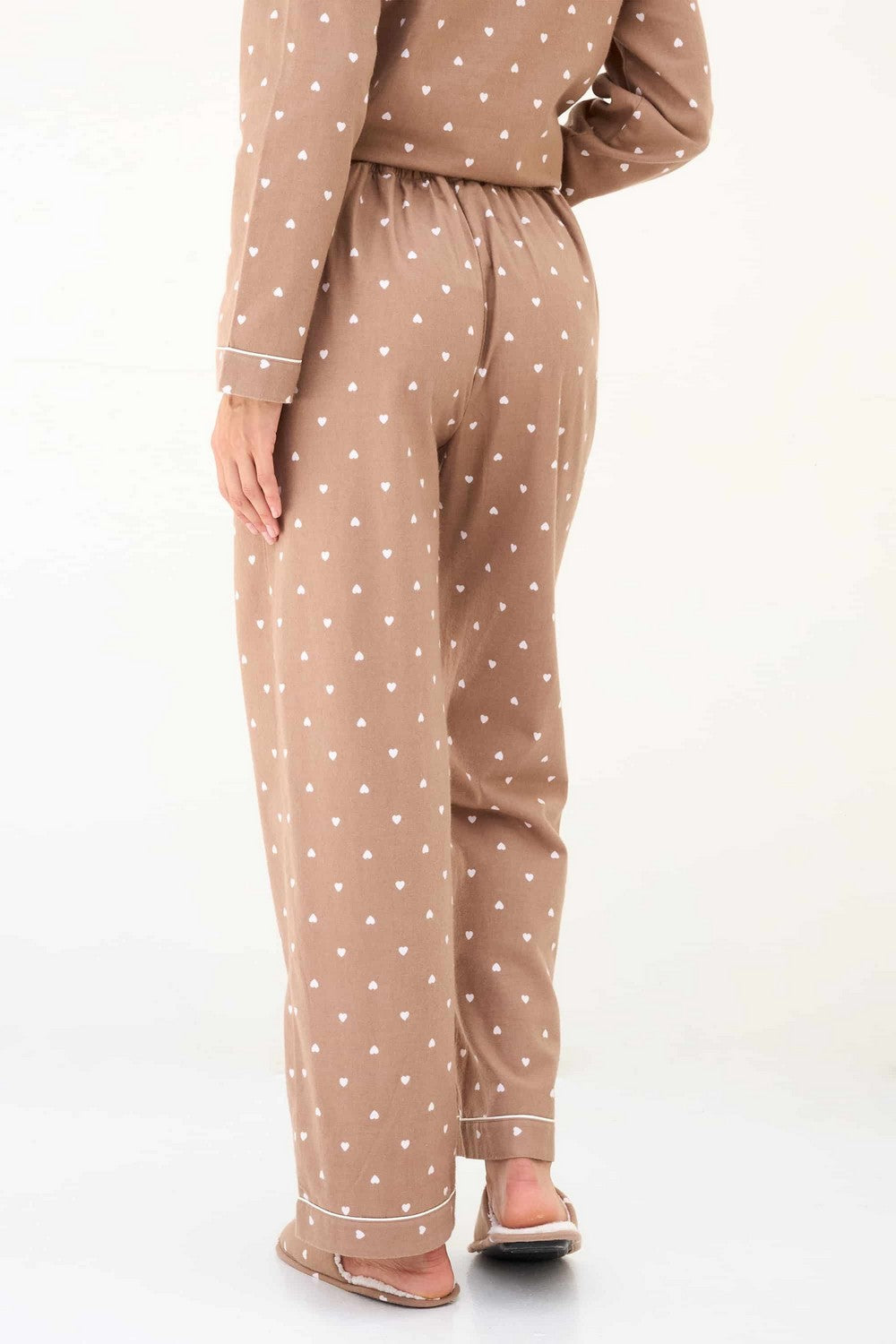 Пижамные прямые брюки LH420-10 Love Point caramel latte