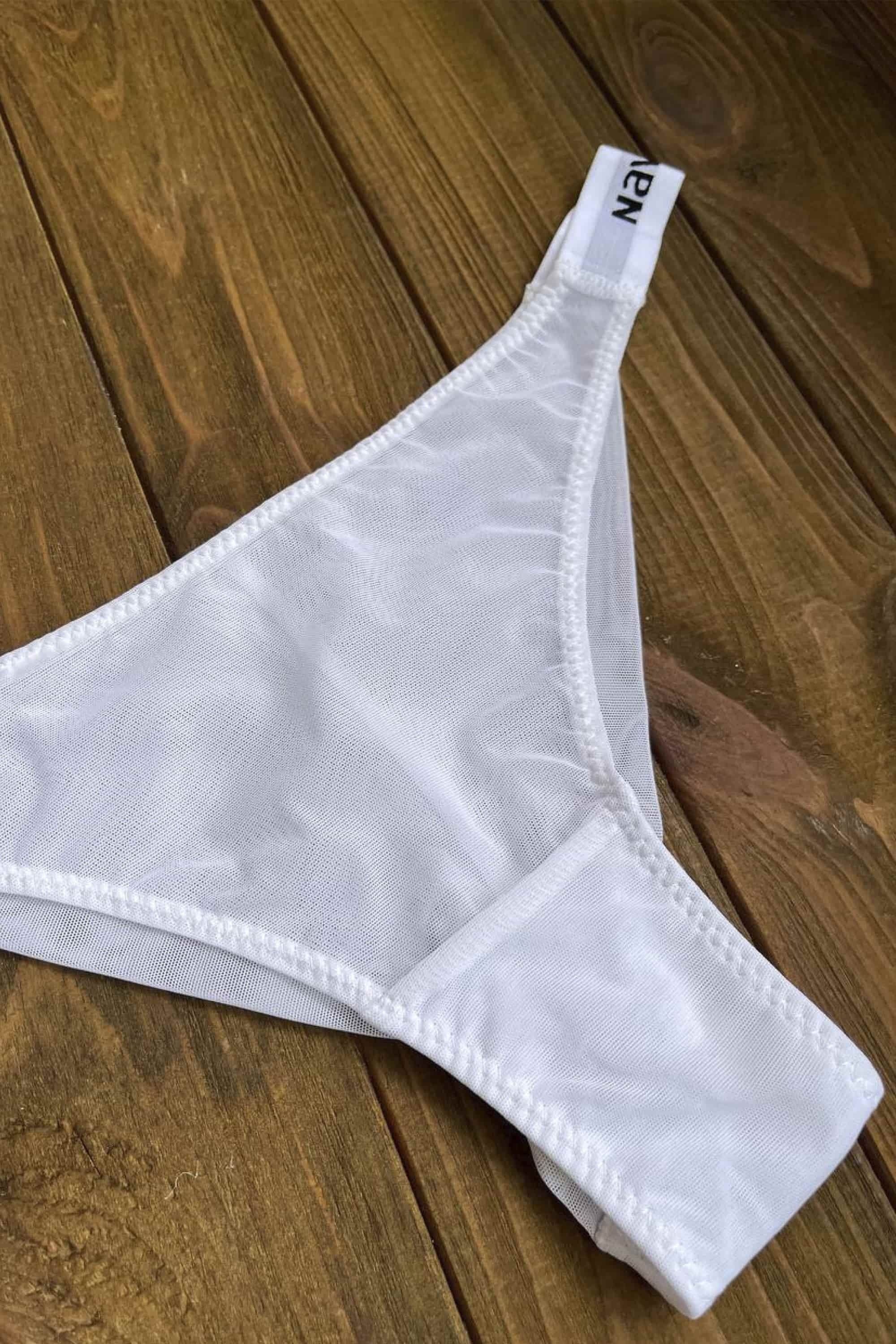 Трусики бразилиана из микросетки Manhattan LU114-04 white