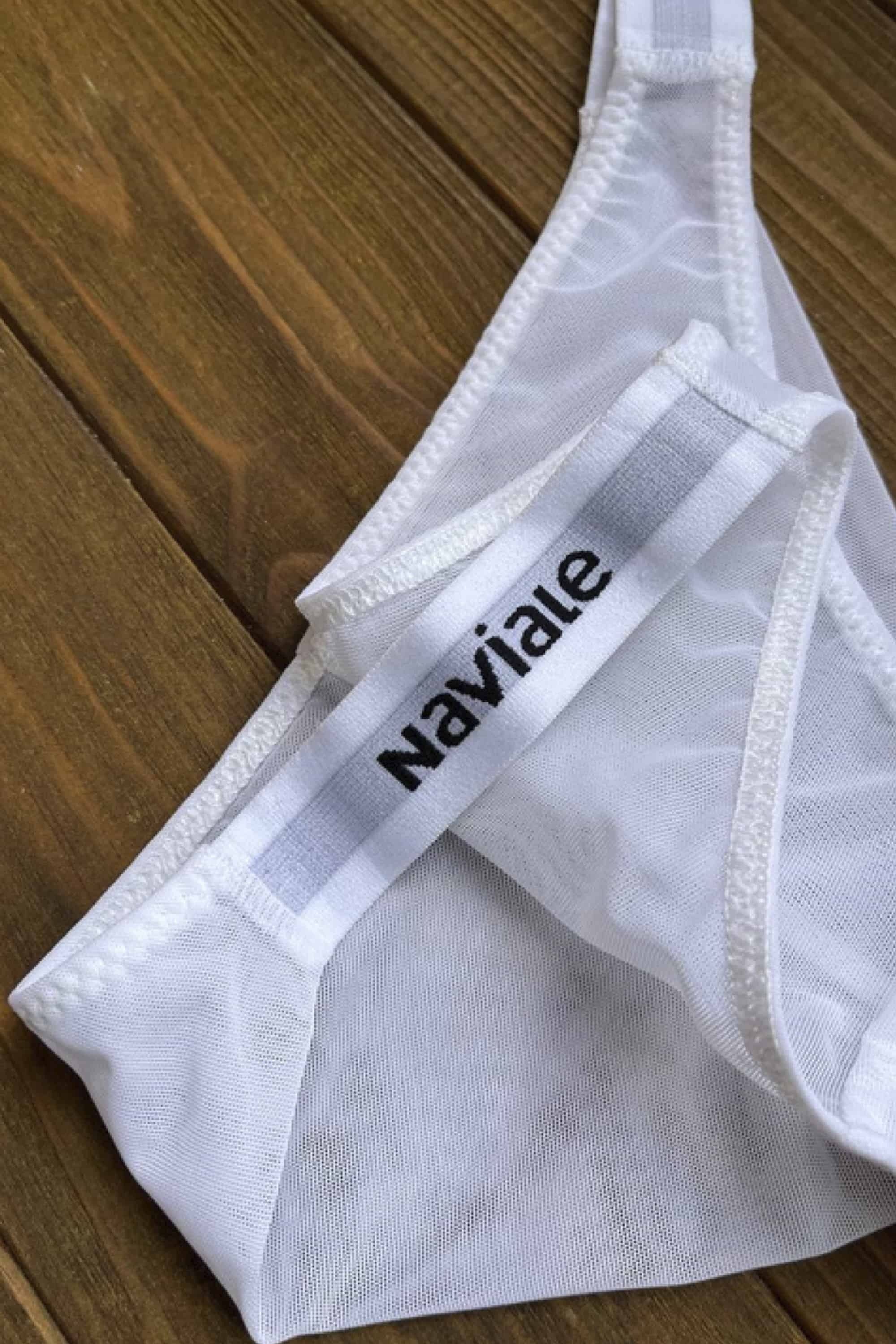 Трусики бразилиана из микросетки Manhattan LU114-04 white